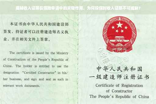 揭秘收入证明在保险申请中的关键作用，为何投保时收入证明不可或缺？