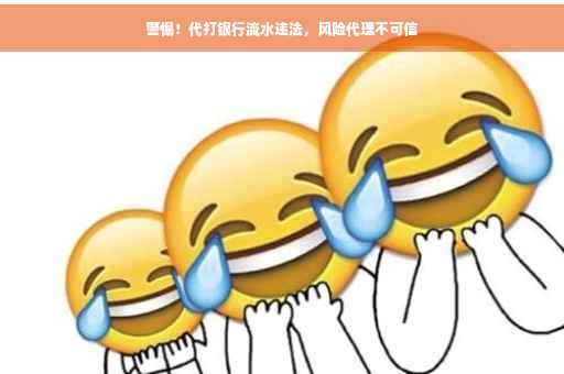 警惕！代打银行流水违法，风险代理不可信