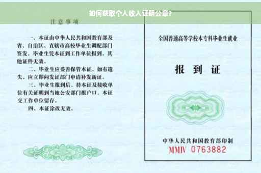 如何获取个人收入证明公章？