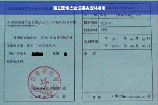 商丘医专毕业证丢失应对指南