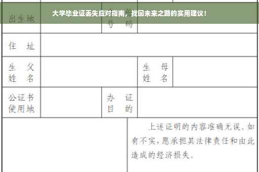大学毕业证丢失应对指南，找回未来之路的实用建议！
