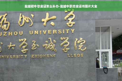 盐城初中毕业证怎么补办-盐城中职毕业证书图片大全