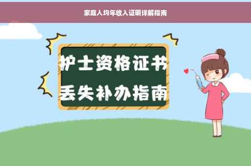 家庭人均年收入证明详解指南