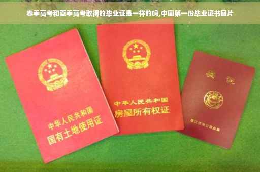 春季高考和夏季高考取得的毕业证是一样的吗,中国第一份毕业证书图片