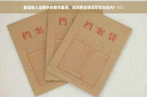 解读收入证明中的细节差异，加班费报销是否包含在内？?⚡️