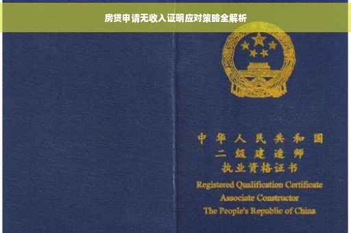 房贷申请无收入证明应对策略全解析