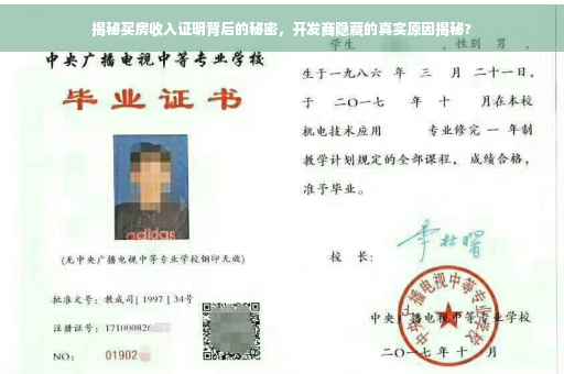 揭秘买房收入证明背后的秘密，开发商隐藏的真实原因揭秘?