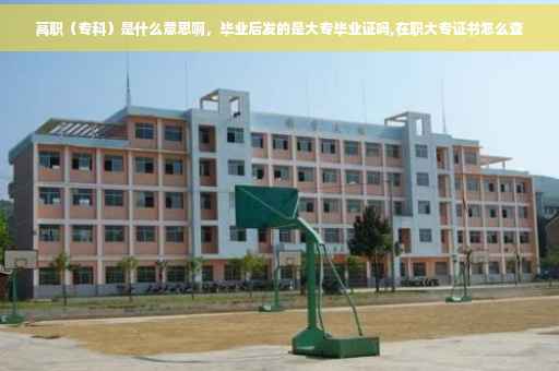 高职（专科）是什么意思啊，毕业后发的是大专毕业证吗,在职大专证书怎么查
