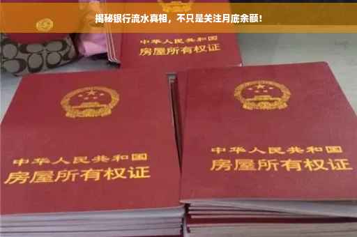 揭秘银行流水真相，不只是关注月底余额！