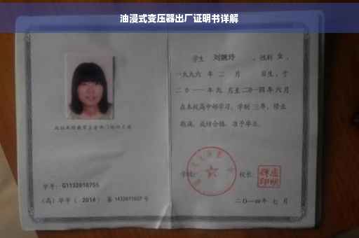 油浸式变压器出厂证明书详解