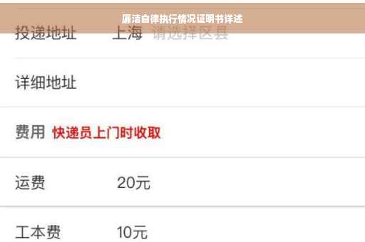 廉洁自律执行情况证明书详述