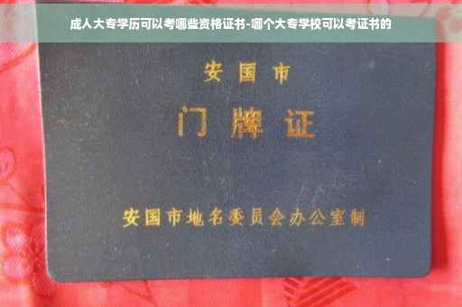 成人大专学历可以考哪些资格证书-哪个大专学校可以考证书的