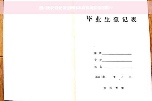 四川无犯罪记录证明样本与详细解读指南??