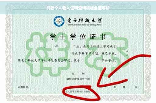 贷款个人收入证明查询模板全面解析
