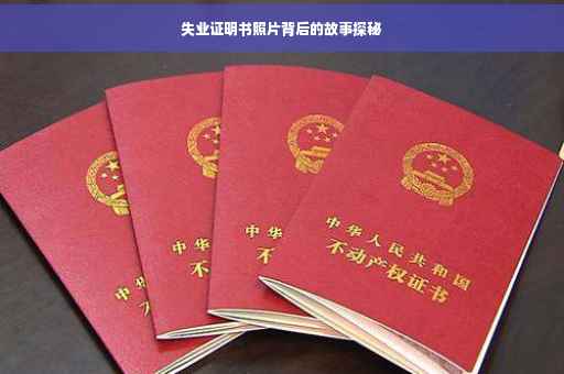 失业证明书照片背后的故事探秘