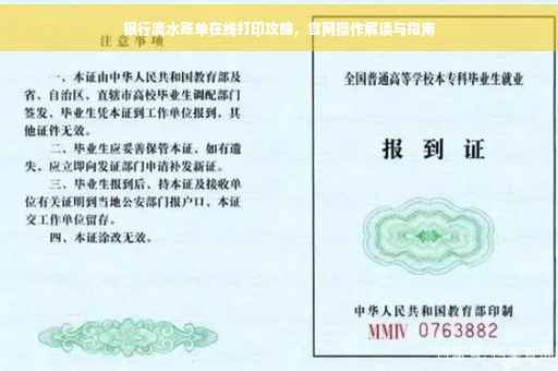 银行流水账单在线打印攻略，官网操作解读与指南