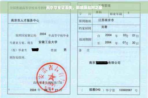 高中毕业证丢失，影响及应对之策