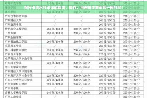 银行卡流水打印详解指南，操作、用途与注意事项一网打尽！