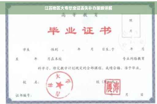 江苏地区大专毕业证丢失补办策略详解