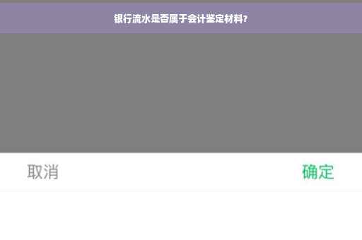 银行流水是否属于会计鉴定材料？