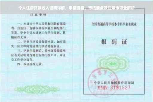 个人住房贷款收入证明详解，申请流程、审核要点及注意事项全解析