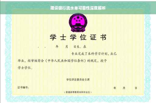 建设银行流水单可靠性深度解析