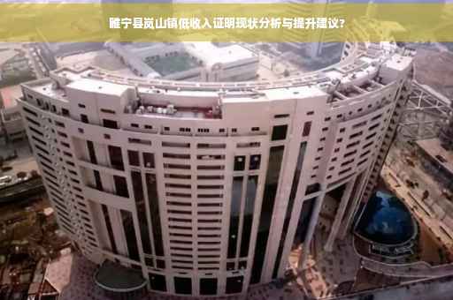 睢宁县岚山镇低收入证明现状分析与提升建议?