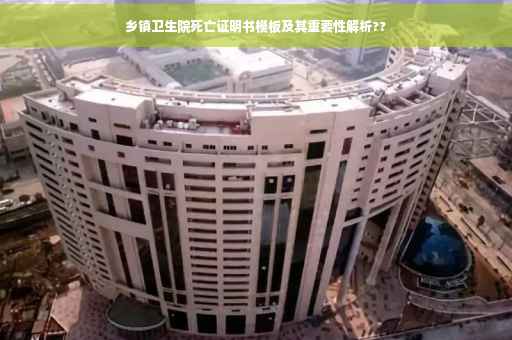 乡镇卫生院死亡证明书模板及其重要性解析??