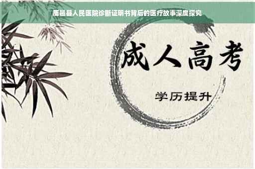 鹿邑县人民医院诊断证明书背后的医疗故事深度探究