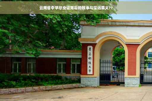 云南省中学毕业证背后的故事与深远意义??