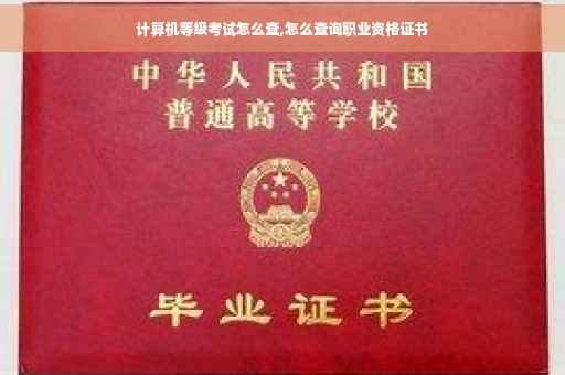 计算机等级考试怎么查,怎么查询职业资格证书