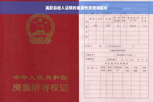 离职后收入证明的重要性及用途解析
