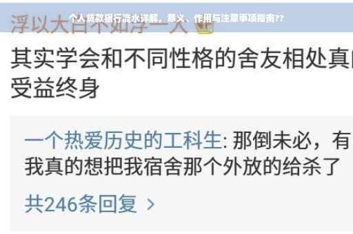 个人贷款银行流水详解，意义、作用与注意事项指南??