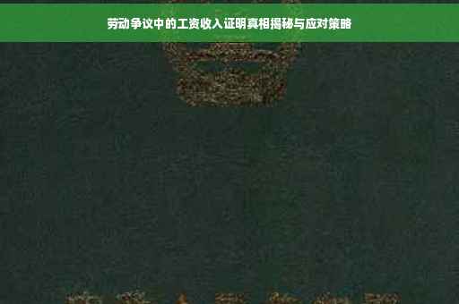 劳动争议中的工资收入证明真相揭秘与应对策略