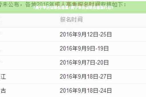 ?南宁学历证明在哪里?南宁学历证明在哪里打印?