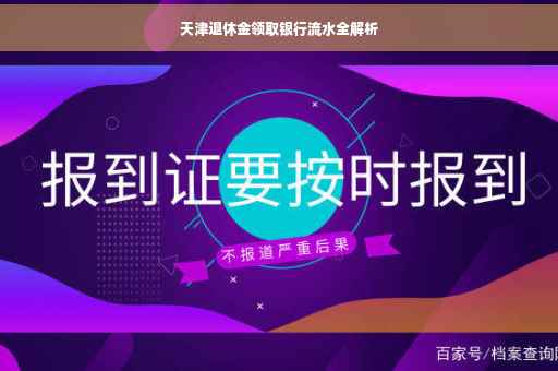 天津退休金领取银行流水全解析