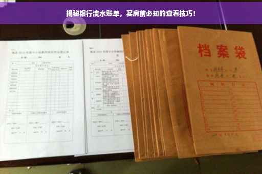 揭秘银行流水账单，买房前必知的查看技巧！