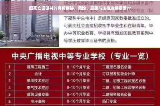 假死亡证明书的真相揭秘，风险、后果与法律边缘探索??