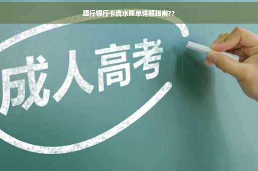 建行银行卡流水账单详解指南??