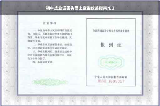 初中毕业证丢失网上查询攻略指南?⚡️