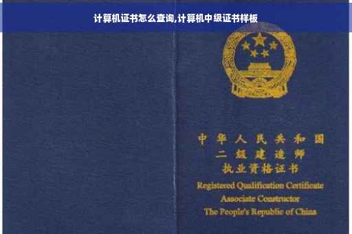 计算机证书怎么查询,计算机中级证书样板