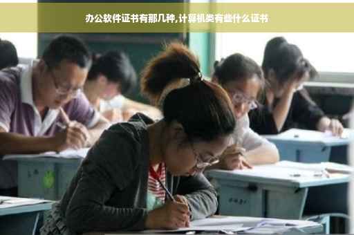 办公软件证书有那几种,计算机类有些什么证书