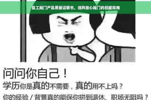 良工阀门产品质量证明书，选购放心阀门的权威指南