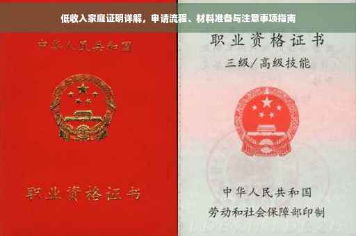 低收入家庭证明详解，申请流程、材料准备与注意事项指南