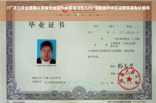 ?厂子三月试用期以没有毕业证为由辞退该怎么办?没能提供学历证明辞退有补偿吗?