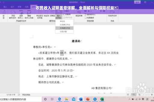 农民收入证明盖章详解，全面解析与保障权益?✨