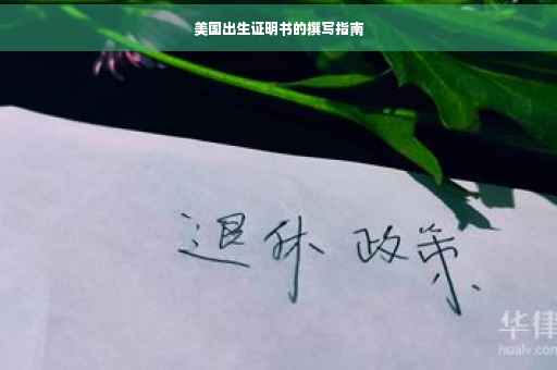 美国出生证明书的撰写指南