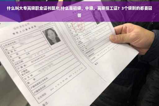 什么叫大专高级职业证书图片,什么是初级，中级，高级技工证？3个级别的都要回答