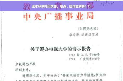 流水账单打印攻略，地点、操作全解析！?✨