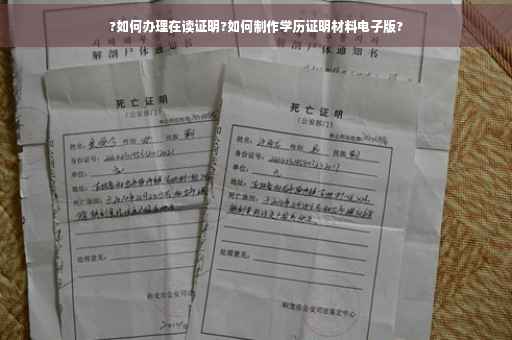 ?如何办理在读证明?如何制作学历证明材料电子版?